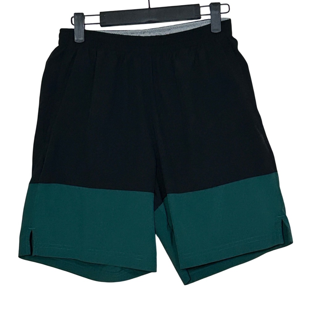 Champion C9‎ Mens Athletic Shorts Black Green Colorblock Inner Liner Size S